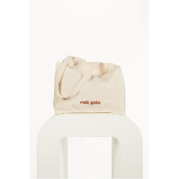💕CULT GAIA💕 Reusable Tote Bag Canvas Carryall Logo Recycled Cotton Cream - Picture 4 of 12